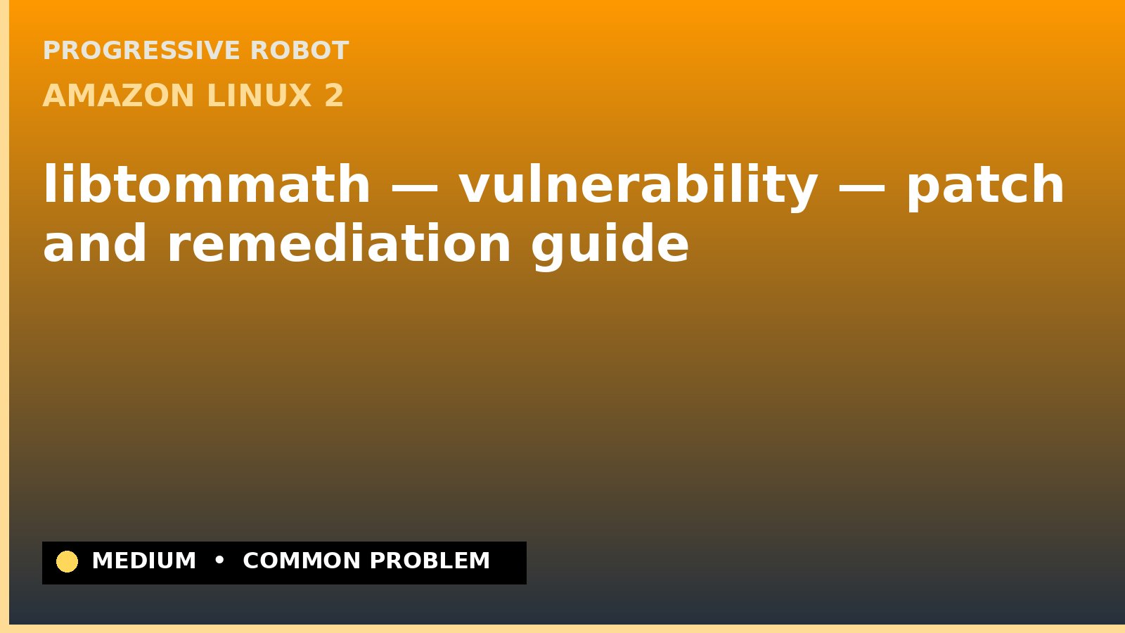 Amazon Linux 2 — libtommath — vulnerability — patch and remediation guide — diagnosis and fix on Amazon Linux 2
