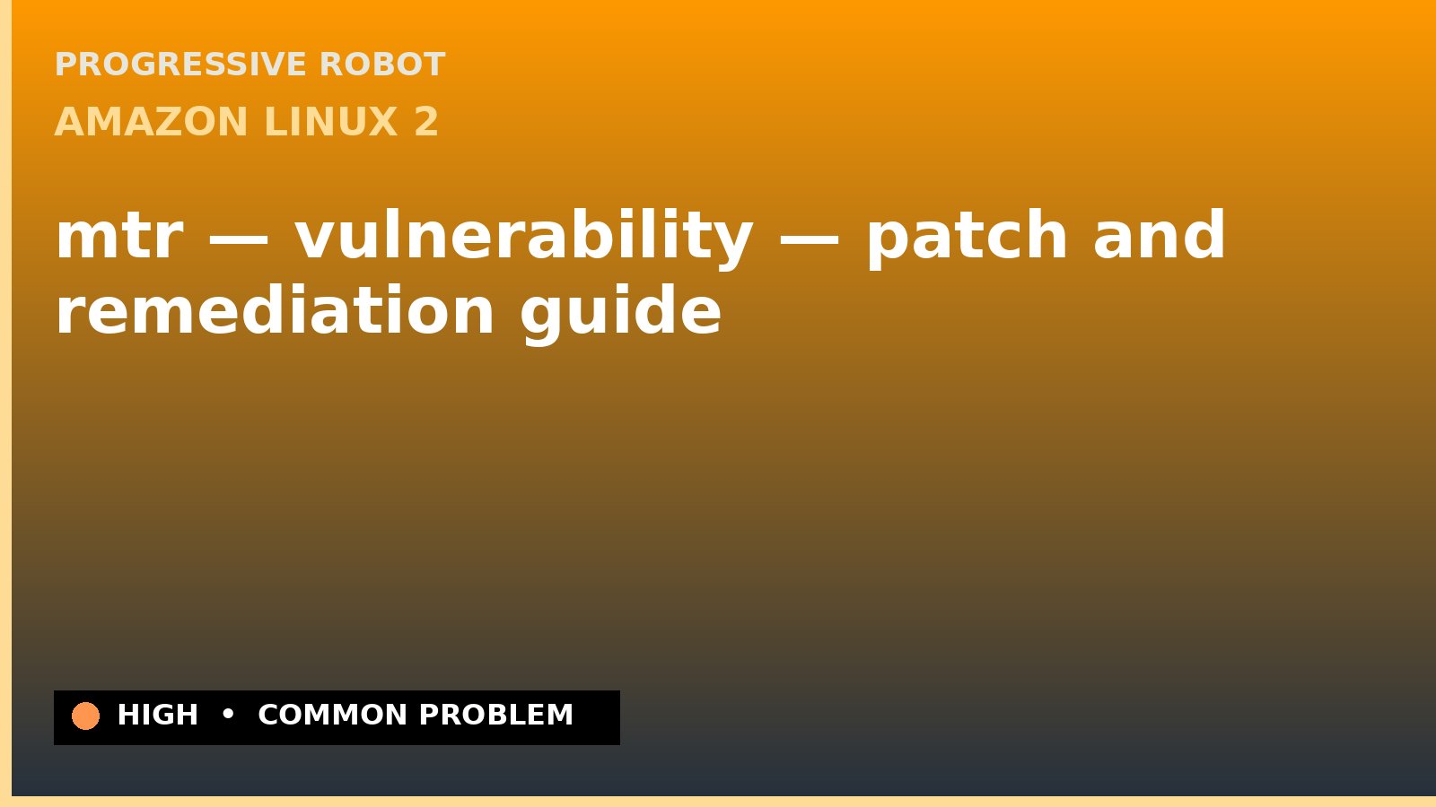 Amazon Linux 2 — mtr — vulnerability — patch and remediation guide — diagnosis and fix on Amazon Linux 2