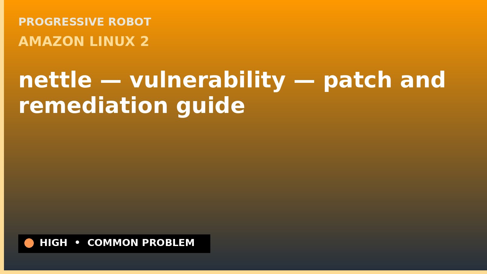 Amazon Linux 2 — nettle — vulnerability — patch and remediation guide — diagnosis and fix on Amazon Linux 2
