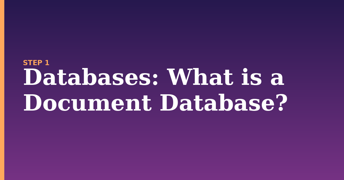 databases illustration for: What is a Document Database?