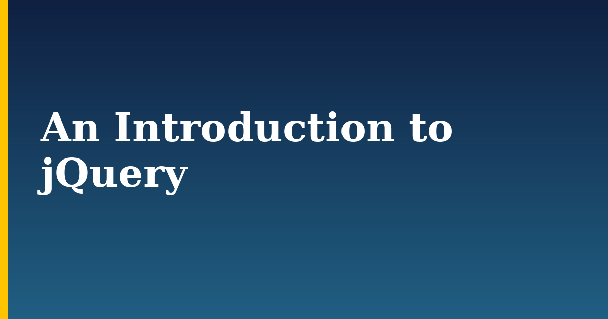 An Introduction to jQuery — step-by-step Javascript tutorial on Progressive Robot