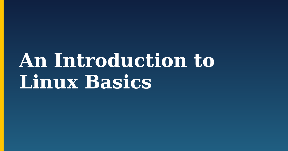 An Introduction to Linux Basics — step-by-step Linux tutorial on Progressive Robot