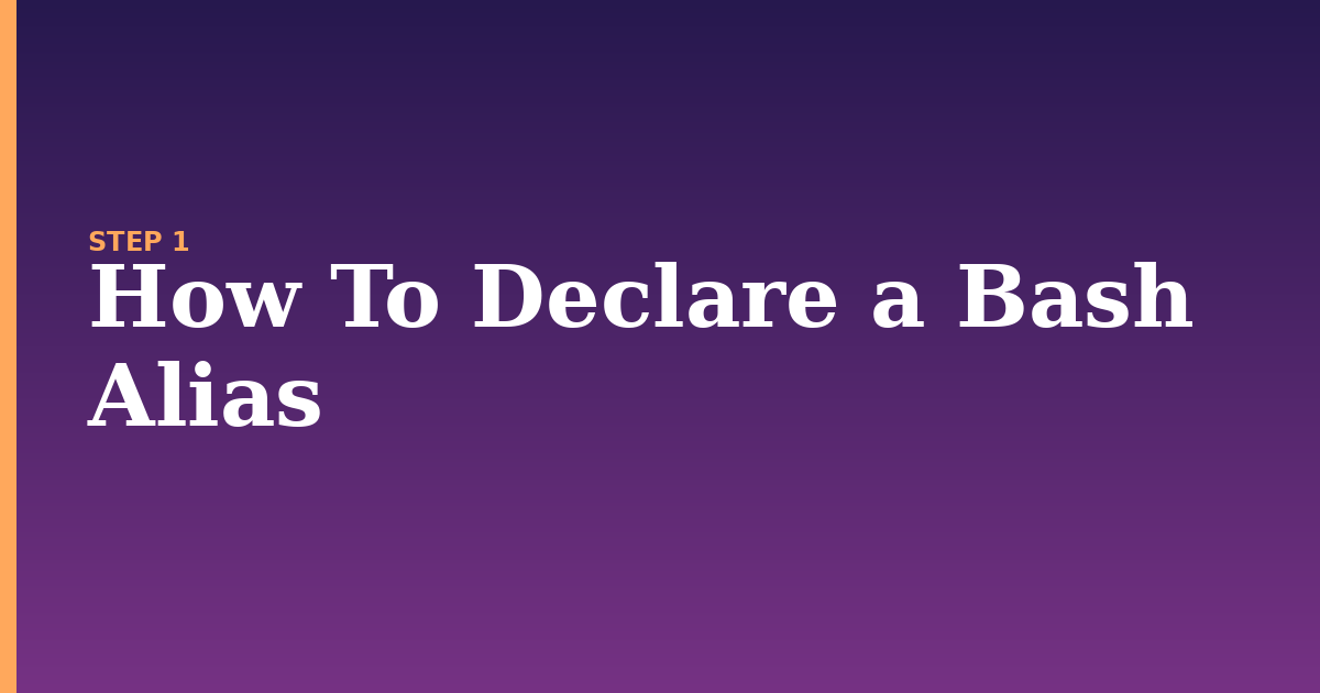 bash illustration for: How To Declare a Bash Alias