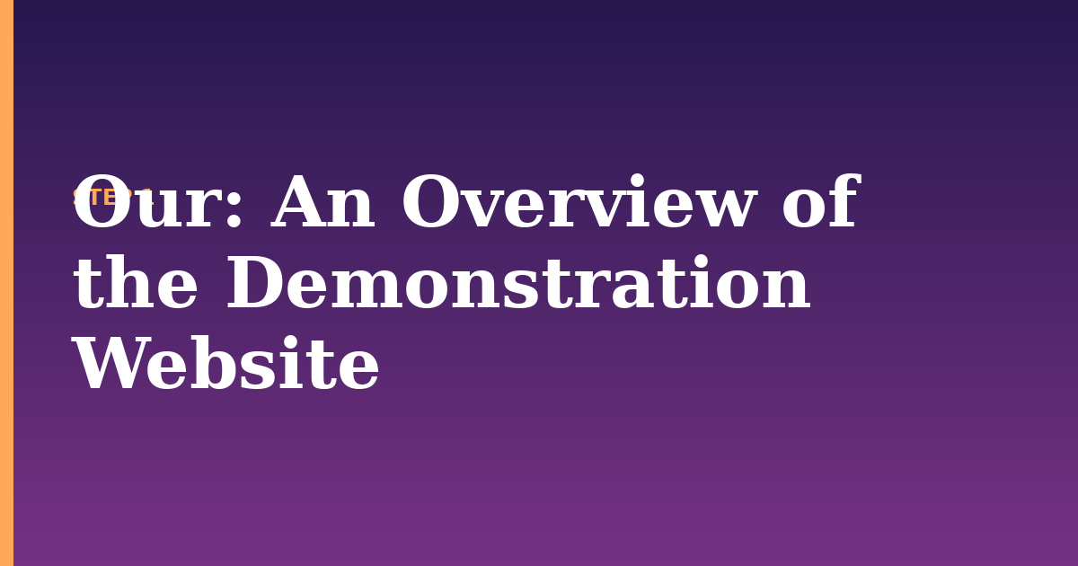 our illustration for: An Overview of the Demonstration Website