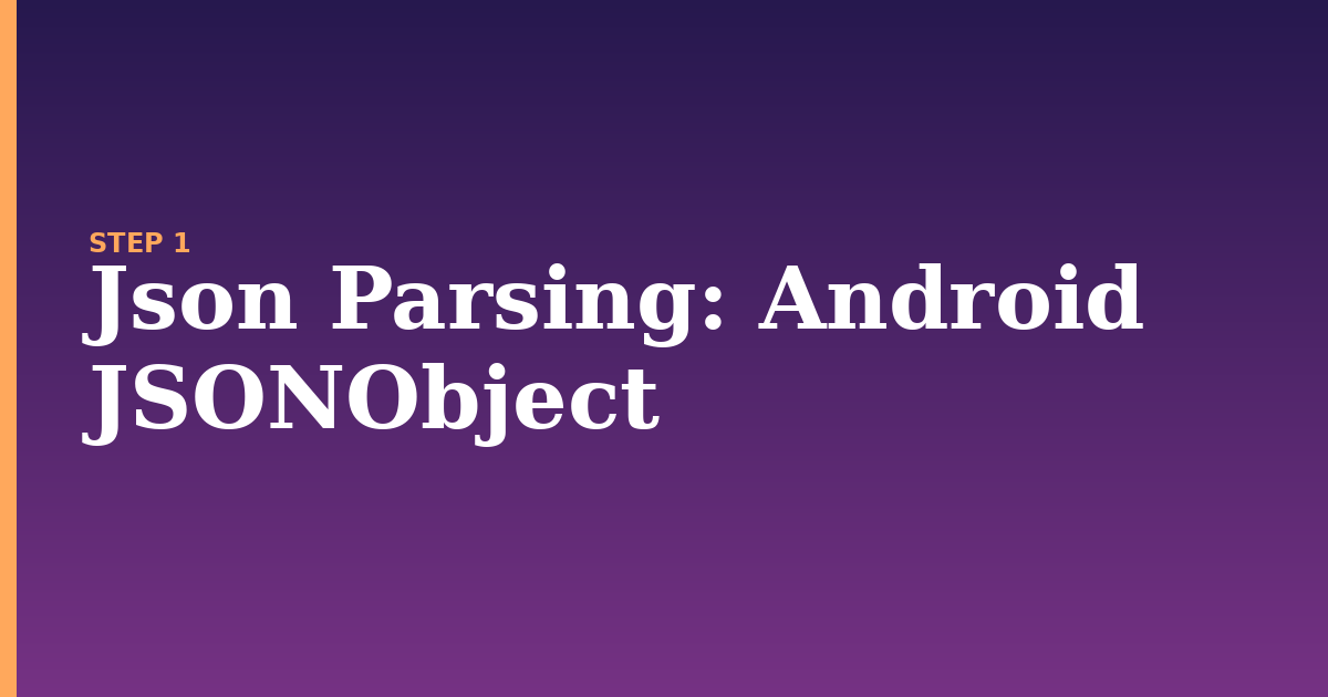 json parsing illustration for: Android JSONObject