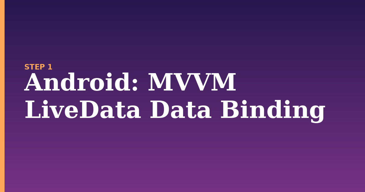 android illustration for: MVVM LiveData Data Binding