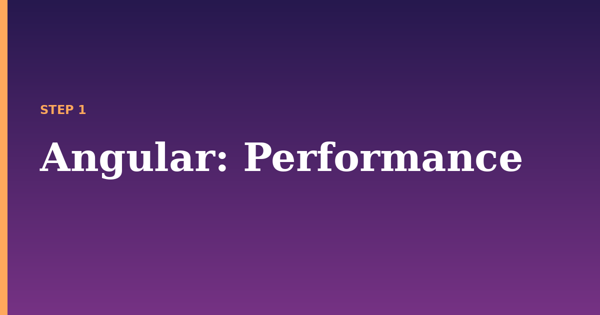 angular illustration for: Performance