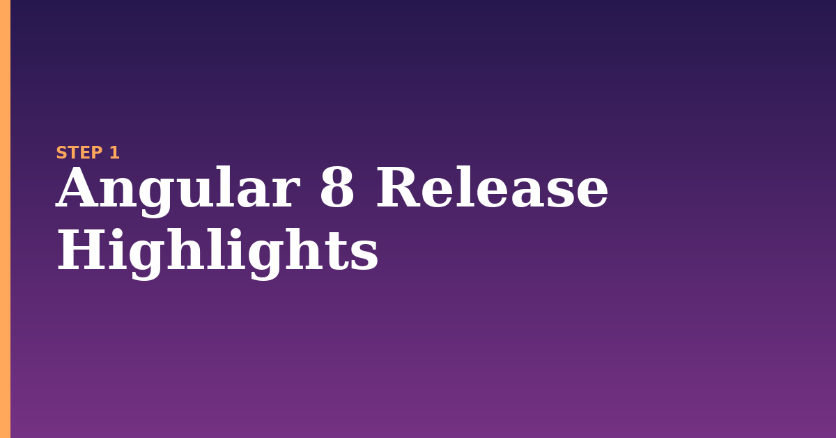 angular illustration for: Angular 8 Release Highlights