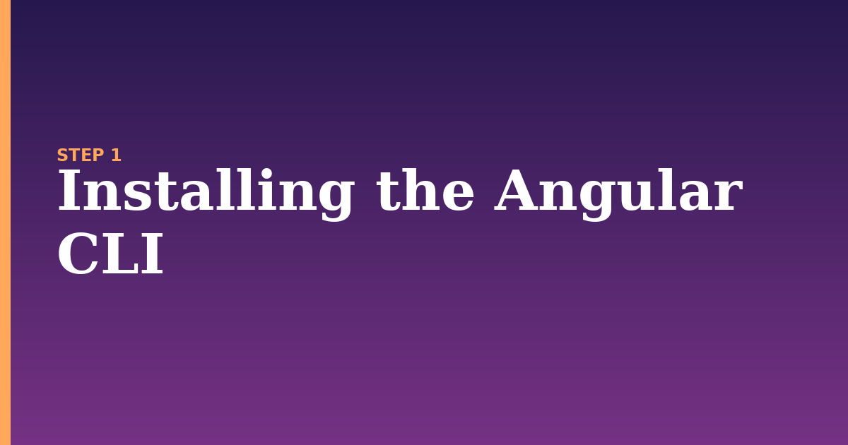 angular cli illustration for: Installing the Angular CLI