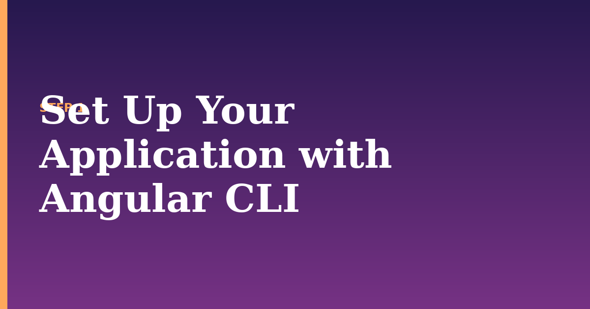 angular illustration for: Set Up Your Application with Angular CLI