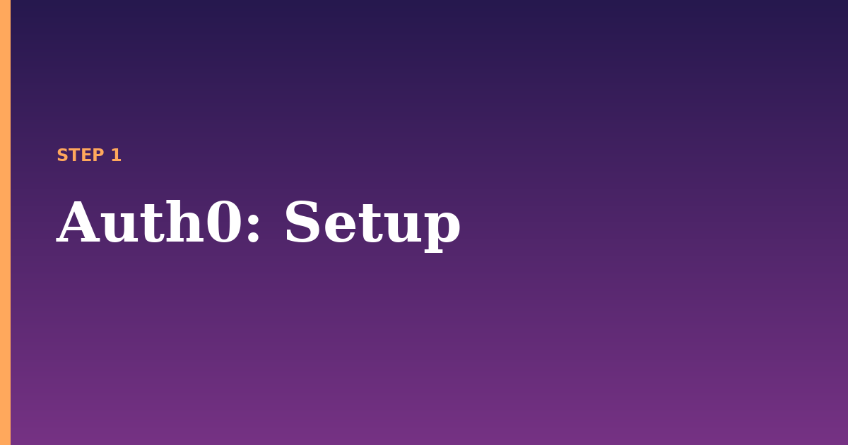 auth0 illustration for: Setup