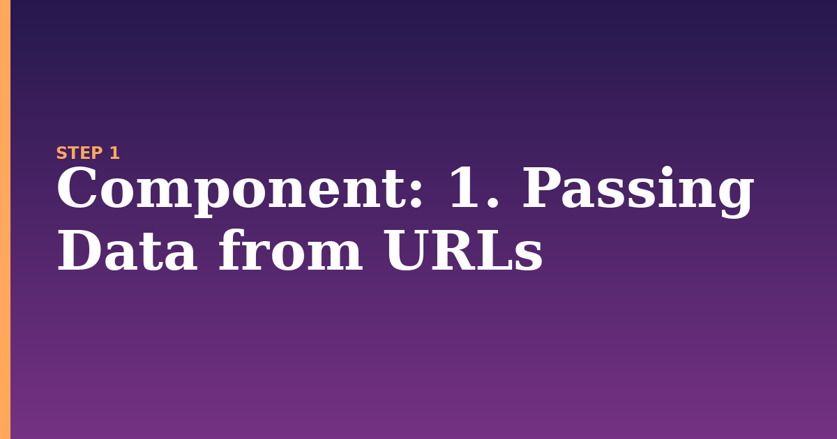 component illustration for: 1. Passing Data from URLs