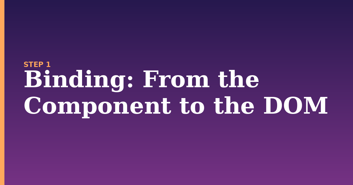 binding illustration for: From the Component to the DOM