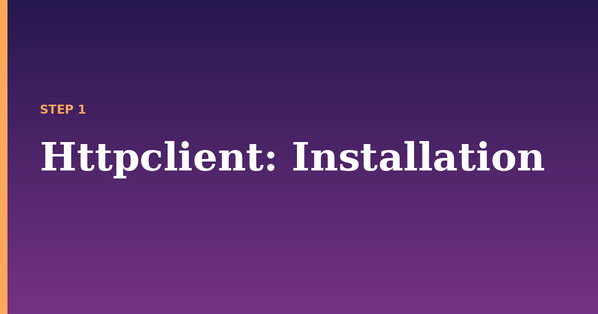 httpclient illustration for: Installation
