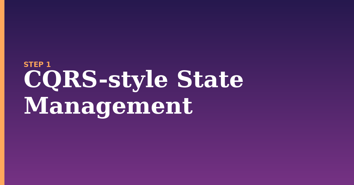 state illustration for: CQRS-style State Management