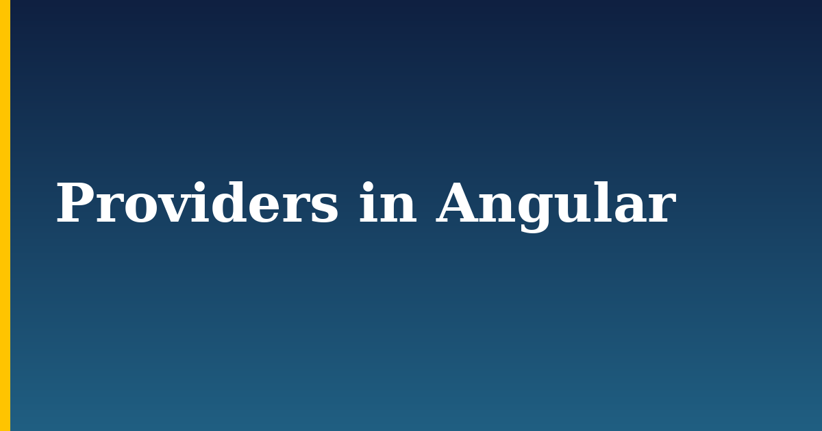 Providers in Angular — step-by-step Javascript tutorial on Progressive Robot