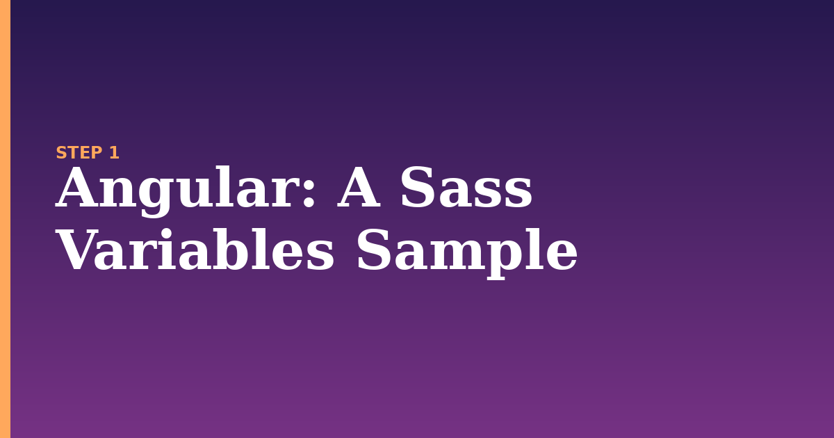 angular illustration for: A Sass Variables Sample