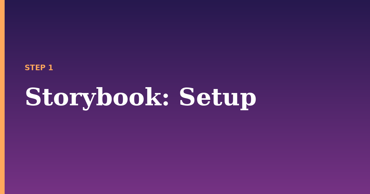 storybook illustration for: Setup