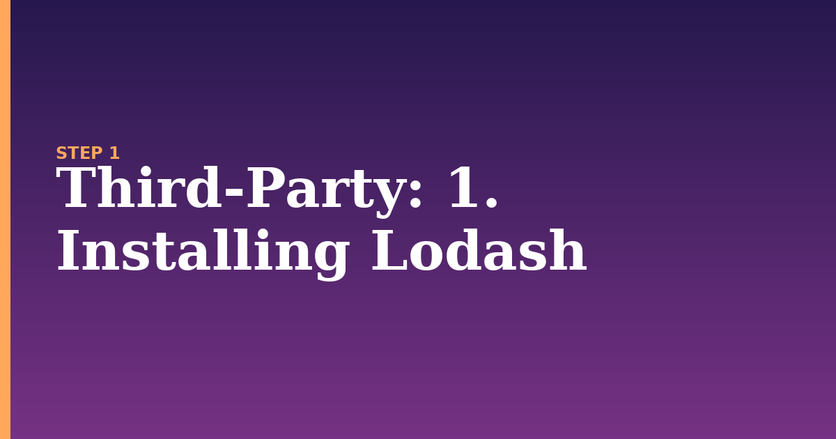 third-party illustration for: 1. Installing Lodash