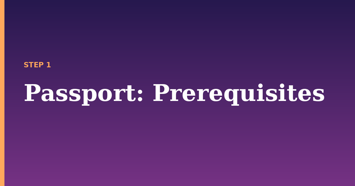 passport illustration for: Prerequisites