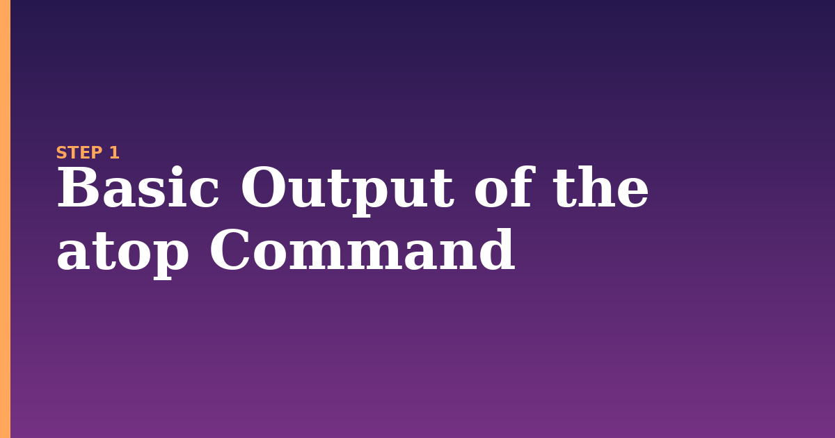atop illustration for: Basic Output of the atop Command