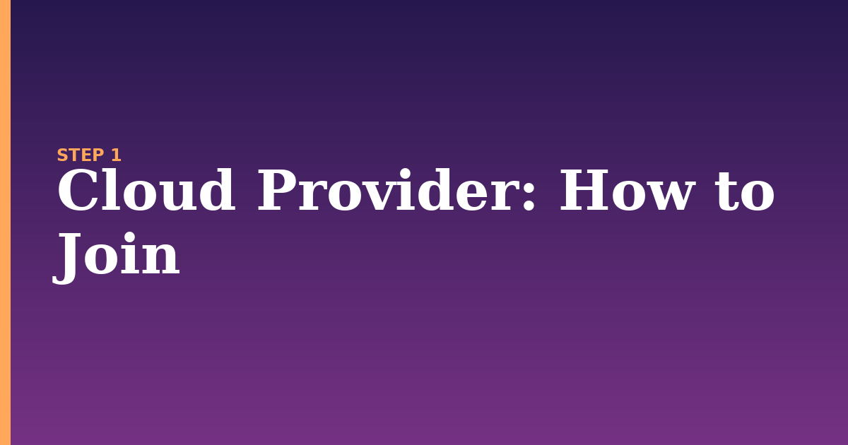 cloud provider illustration for: How to Join