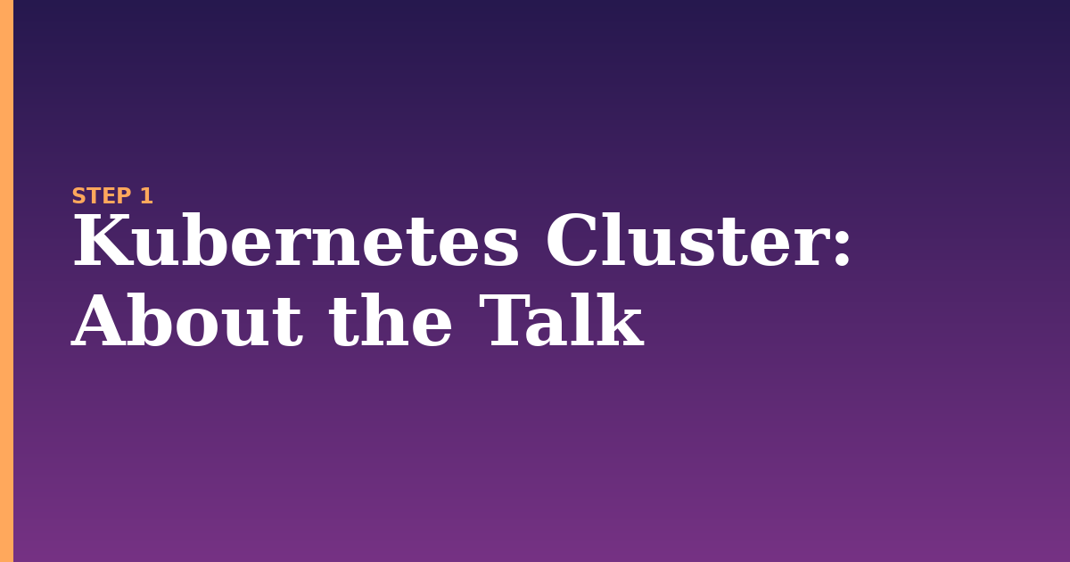 kubernetes cluster illustration for: About the Talk