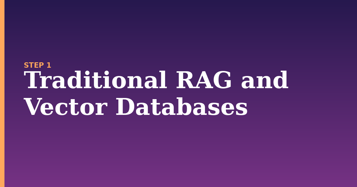 vector illustration for: Traditional RAG and Vector Databases