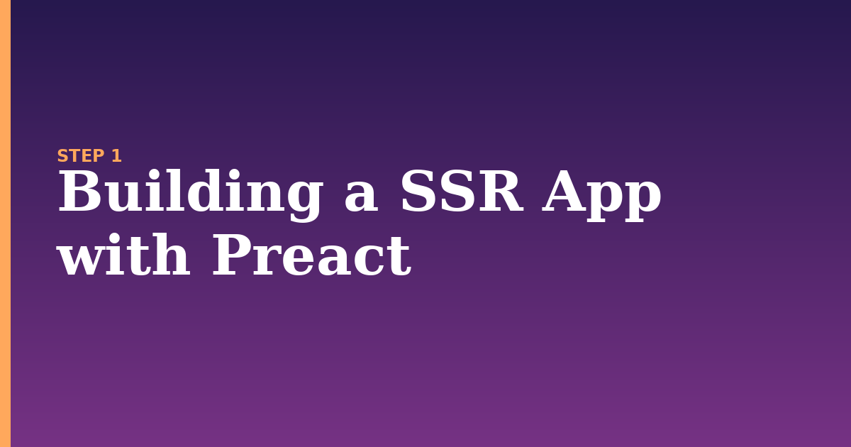 app illustration for: Building a SSR App with Preact