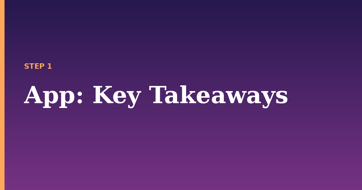 app illustration for: Key Takeaways