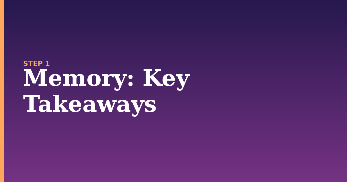 memory illustration for: Key Takeaways