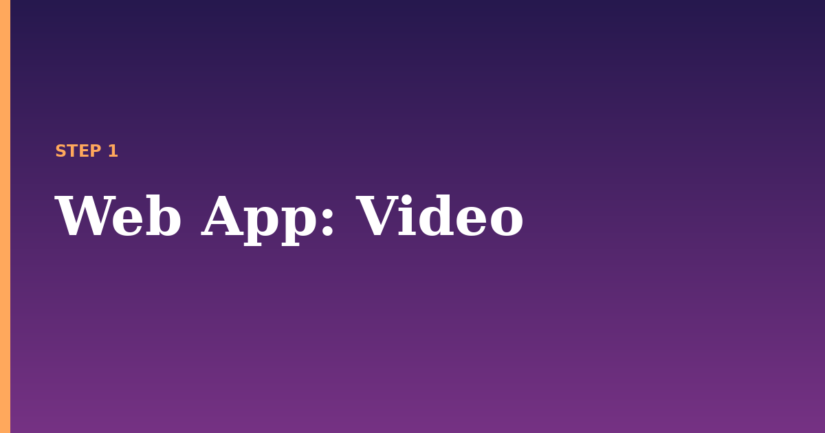 web app illustration for: Video