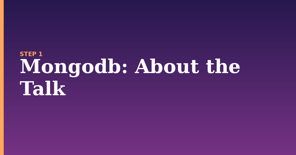 mongodb illustration for: About the Talk