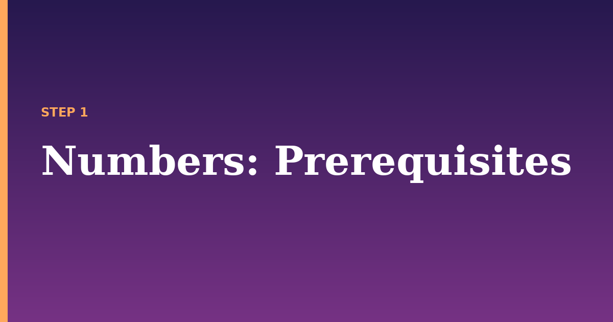 numbers illustration for: Prerequisites
