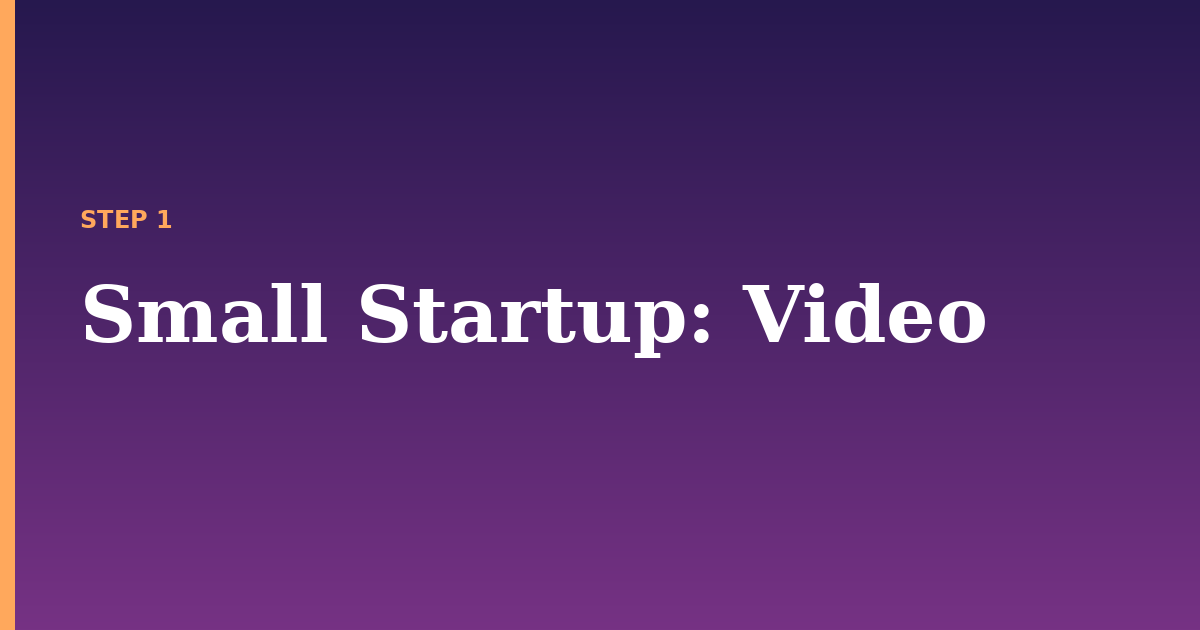small startup illustration for: Video