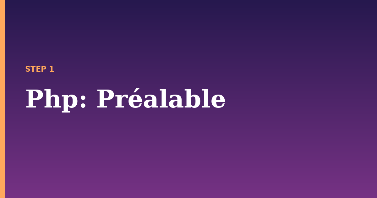 php illustration for: Préalable