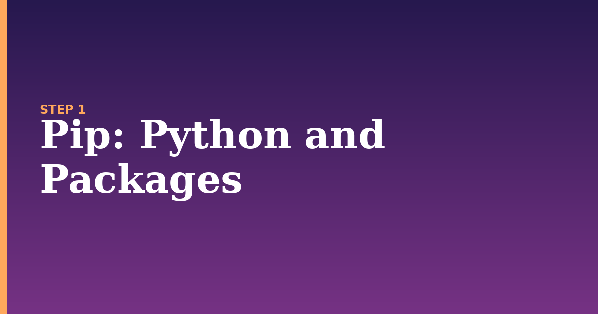 pip illustration for: Python and Packages