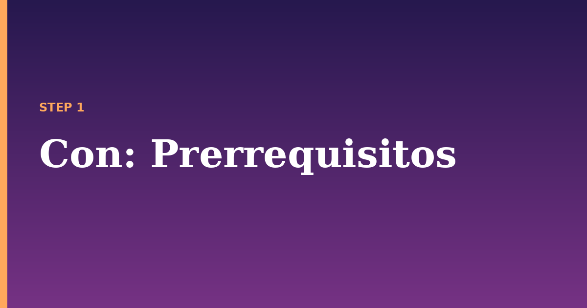 con illustration for: Prerrequisitos
