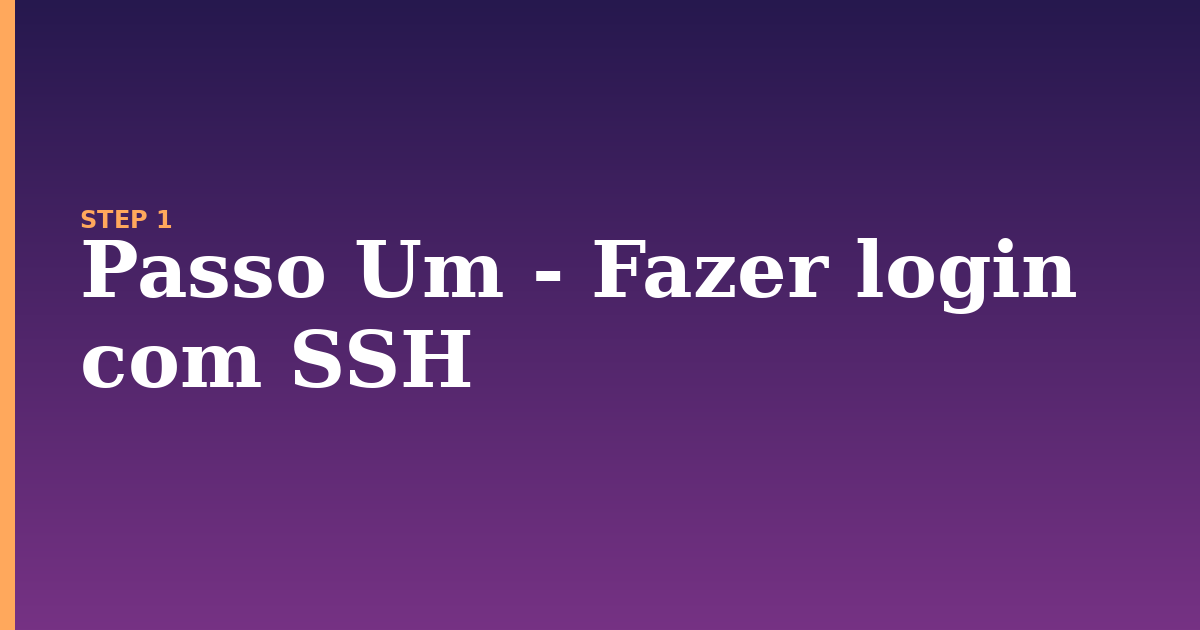 com illustration for: Passo Um - Fazer login com SSH