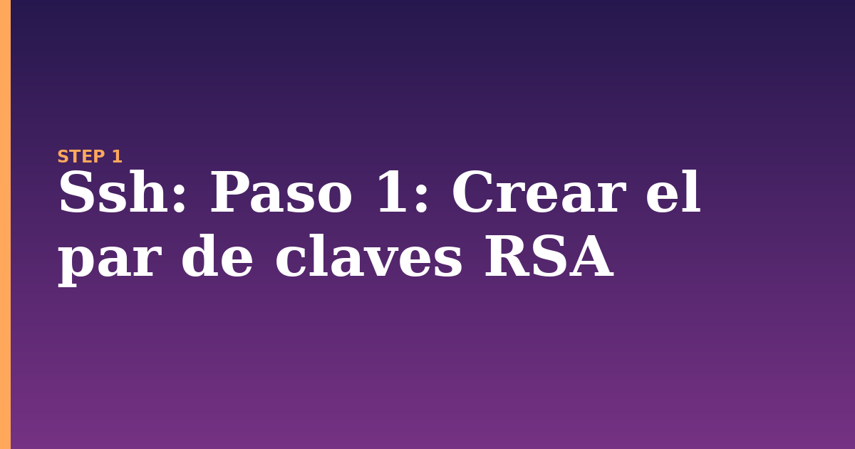 ssh illustration for: Paso 1: Crear el par de claves RSA