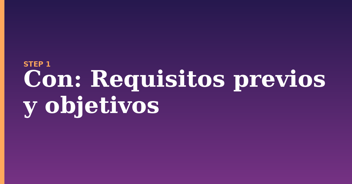 con illustration for: Requisitos previos y objetivos