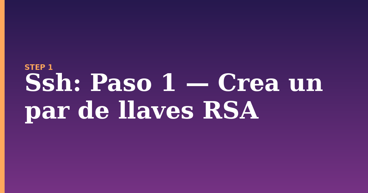 ssh illustration for: Paso 1 — Crea un par de llaves RSA