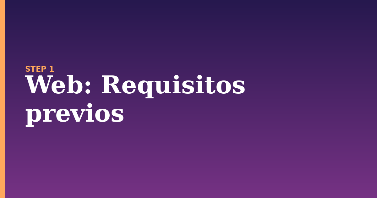 web illustration for: Requisitos previos