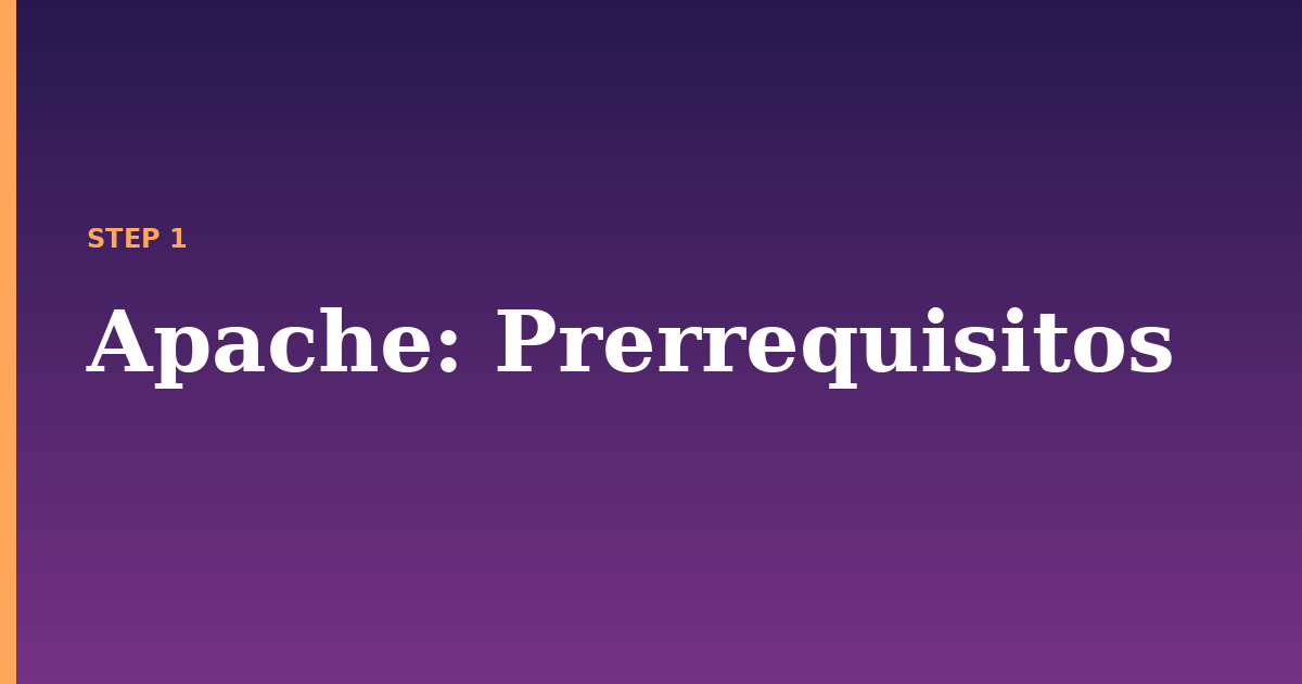 apache illustration for: Prerrequisitos