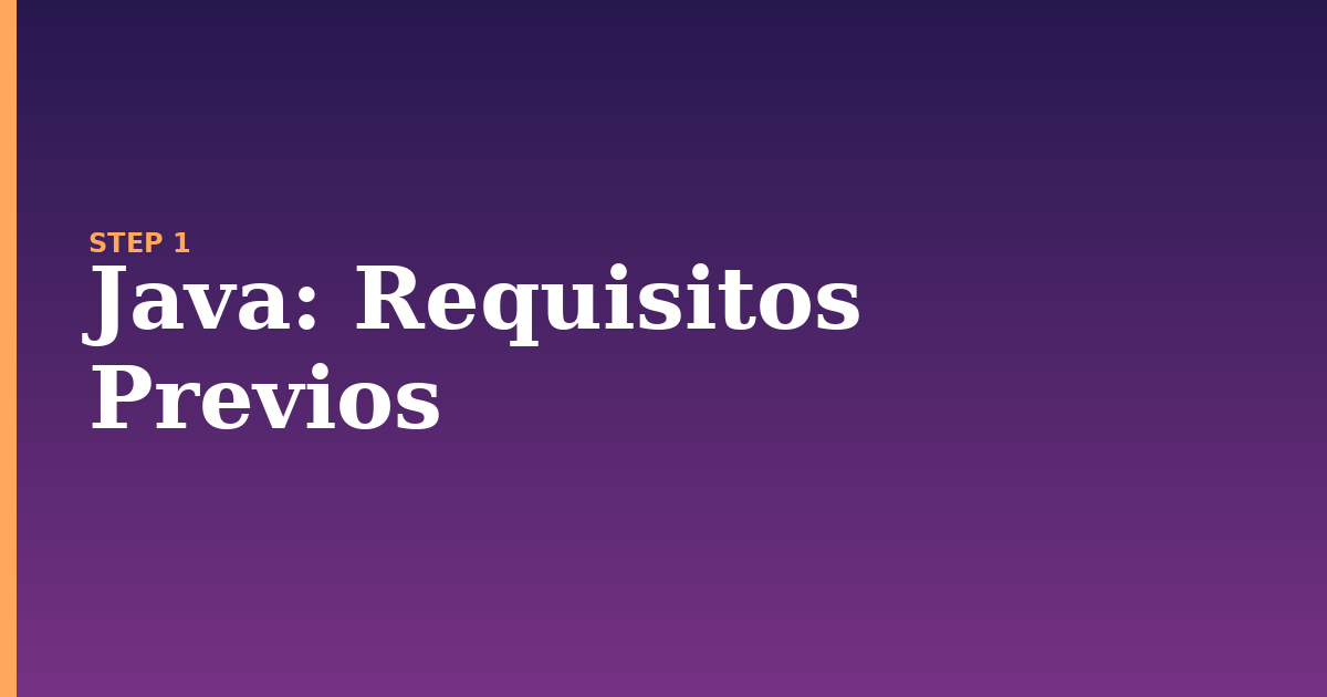 java illustration for: Requisitos Previos