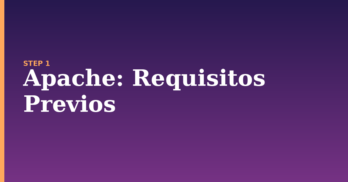 apache illustration for: Requisitos Previos