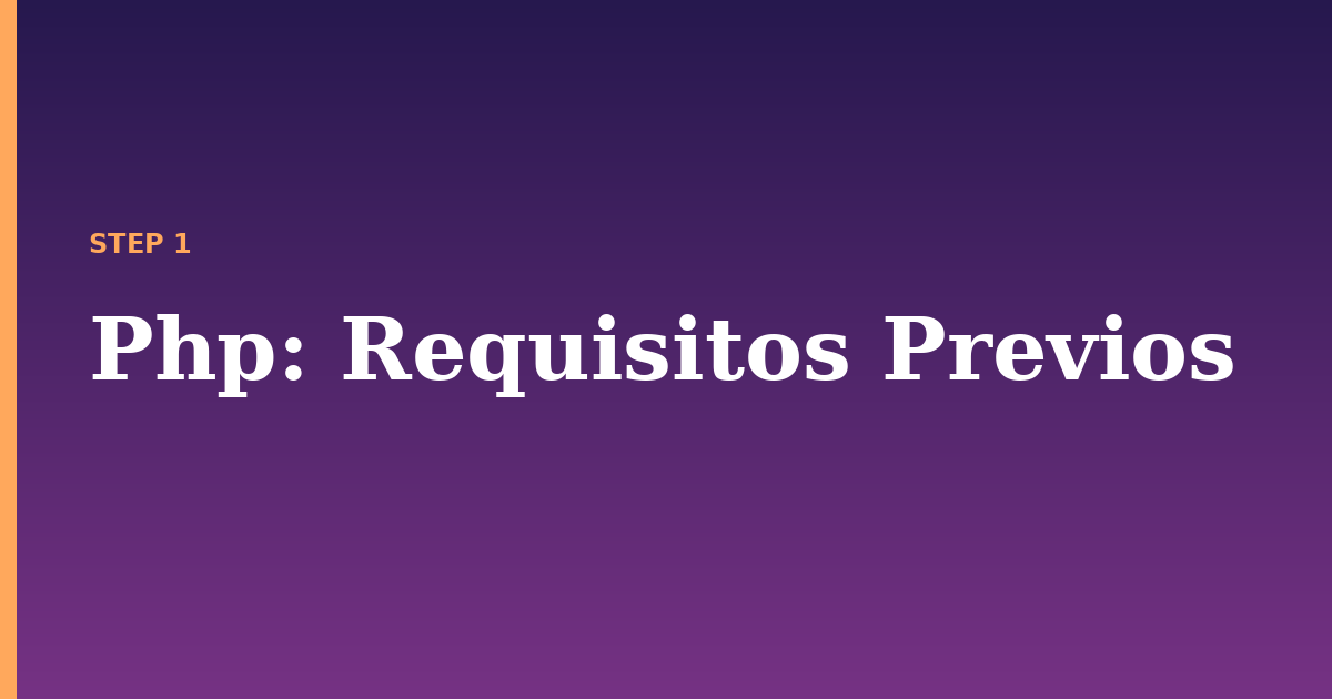 php illustration for: Requisitos Previos