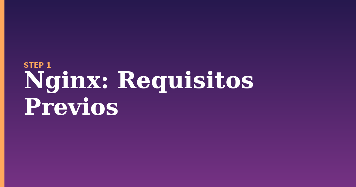 nginx illustration for: Requisitos Previos