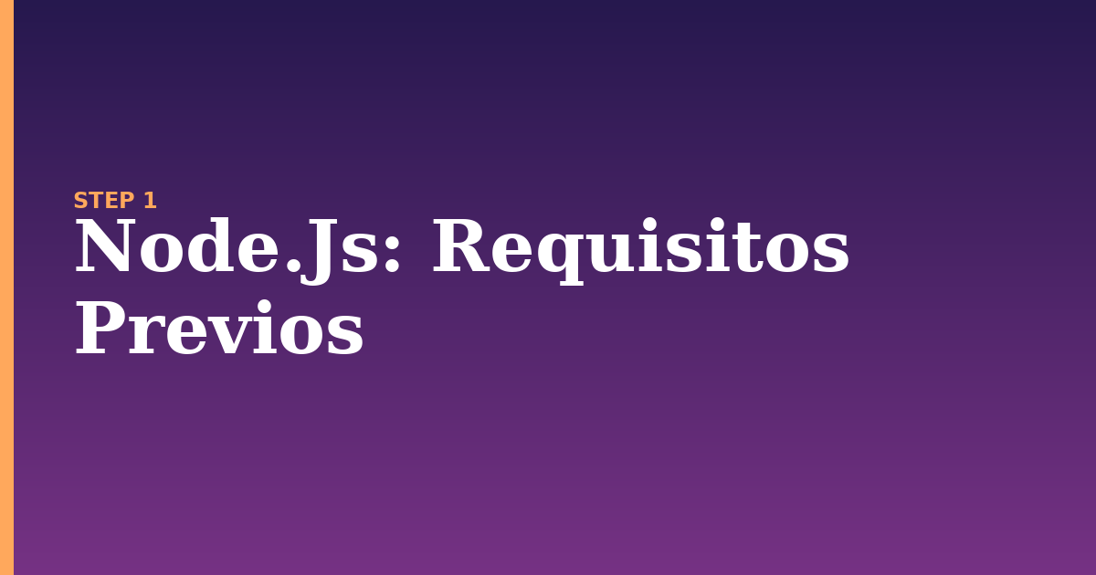 node.js illustration for: Requisitos Previos