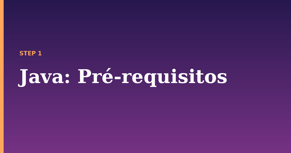 java illustration for: Pré-requisitos